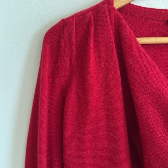 Chelsea & Theodore red cashmere long sleeve sweater dress size small Christmas - Picture 4 of 6